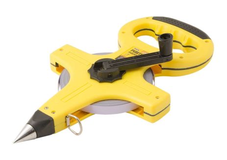 Рулетка геодезическая 50 м х 13 мм стальное полотно MASTERTOOL 67-5013