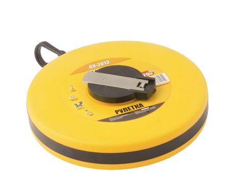 Рулетка с ударопрочным корпусом 20 м×13 мм из стекловолокна MASTERTOOL 69-2013 Рулетка с ударопрочным корпусом 20 м×13 мм из стекловолокна MASTERTOOL 69-2013