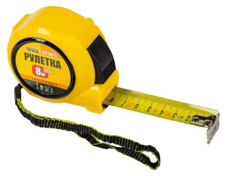 Рулетка 8 м х 25 мм автоматичний фіксатор полотна MASTERTOOL 68-0825