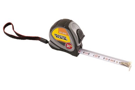 Рулетка 3 м х 16 мм фіксатор полотна покриття TPR MASTERTOOL 63-3016