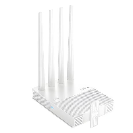 Маршрутизатор (роутер) HOCO HI31 WiFi5, 2.4G/5G, 5dBi, 12V, 1A, white