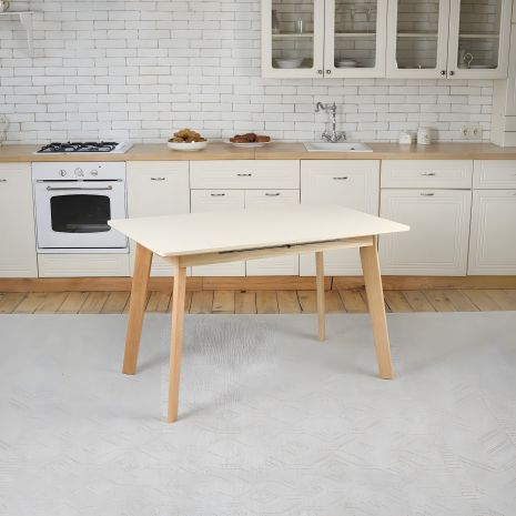 Розкладний кухонний стіл Onto Алонзо 120-160, Бежевий