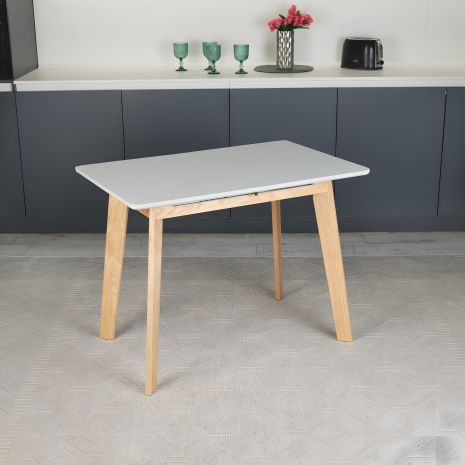 Обідній кухонний стіл розкладний Onto Алонзо 100-140 Сірий Обідній кухонний стіл розкладний Onto Алонзо 100-140 Сірий