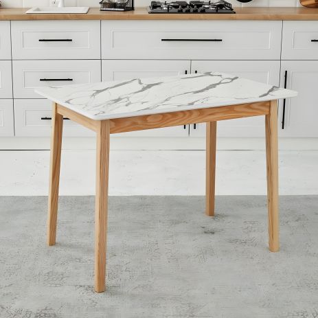 Onto Антоніо стіл кухонний прямокутний 100 білий мармур Onto Антоніо стіл кухонний прямокутний 100 білий мармур