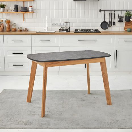Кухонный стол прямоугольный Onto Вінцензо Премиум 120 Черный мрамор