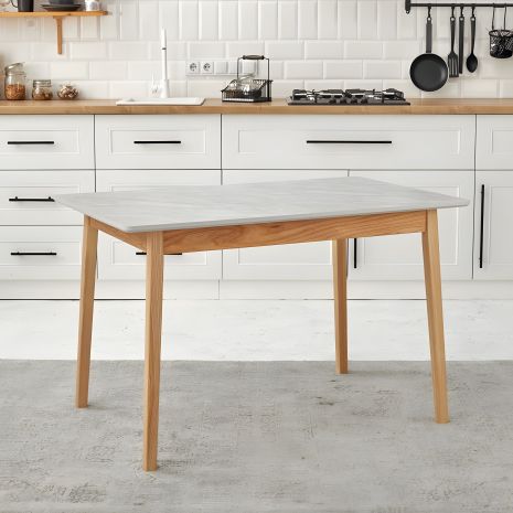 Обідній кухонний стіл розкладний Onto Леонардо 120 Мармур сірий Обідній кухонний стіл розкладний Onto Леонардо 120 Мармур сірий