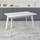 Стіл кухонний обідній розкладний Onto Алонзо 120 Преміум Білий елегантний