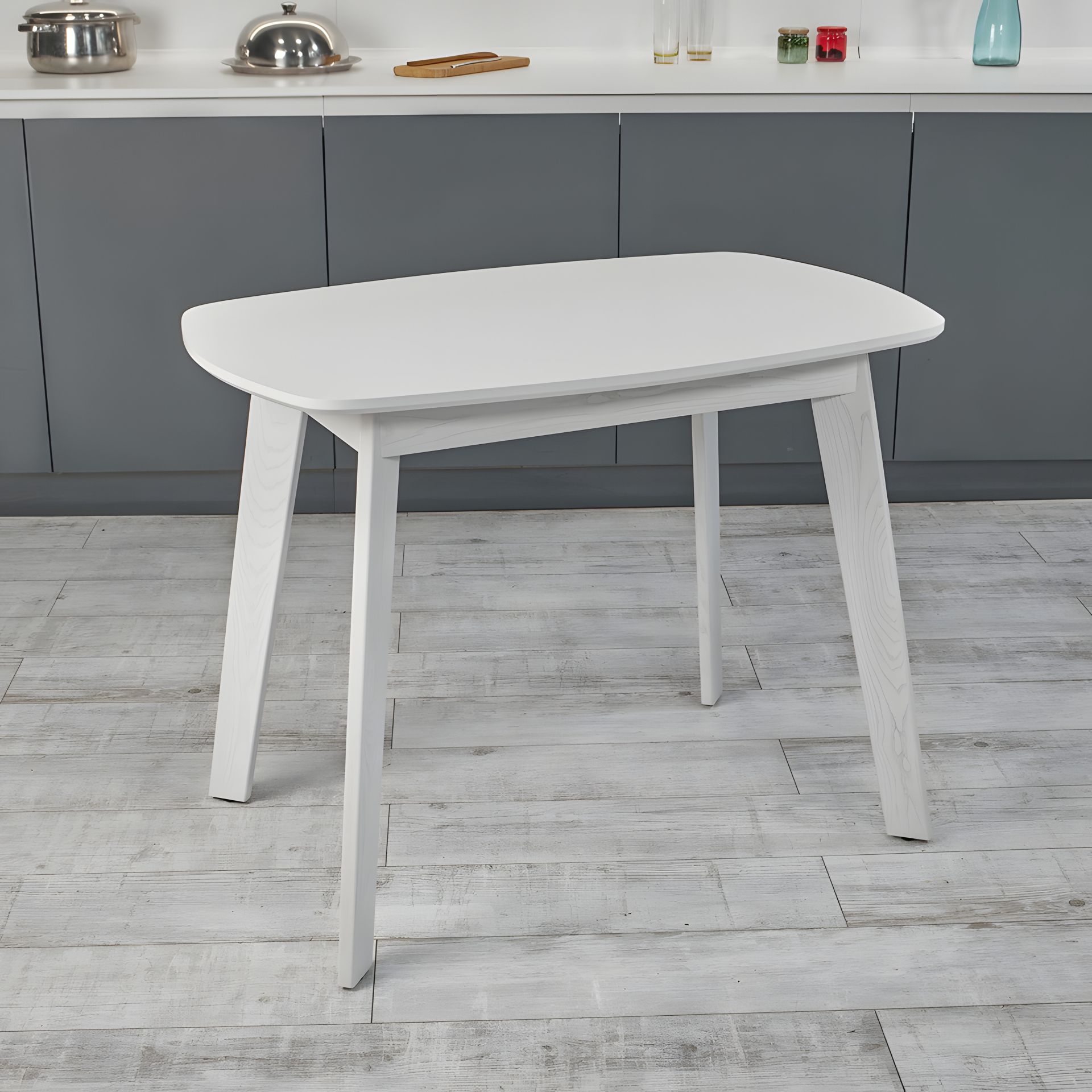 Стіл прямокутний кухонний Onto Вінцензо 100 Преміум Білий Стіл прямокутний кухонний Onto Вінцензо 100 Преміум Білий