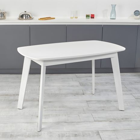 Прямокутний обідній кухонний стіл Onto Вінцензо 120 Преміум Білий