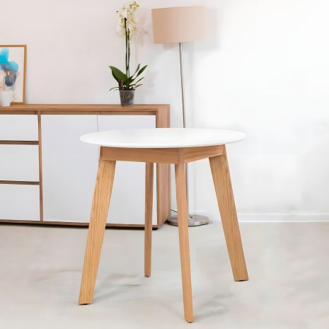 Круглый обеденный стол Густаво 75 белый Onto