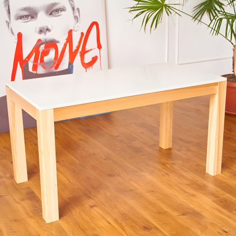 Прямокутний кварцовий стіл Onto Бернардо Білий обідній Прямокутний кварцовий стіл Onto Бернардо Білий обідній