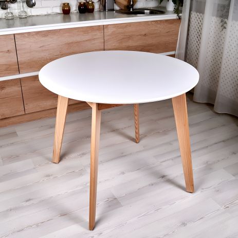 Round Dining Table Onto Gustavo 90 White