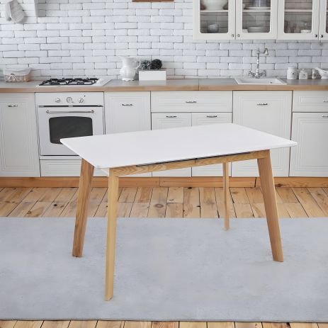 Розкладний кухонний обідній стіл Onto Алонзо 120-160 Білий Розкладний кухонний обідній стіл Onto Алонзо 120-160 Білий