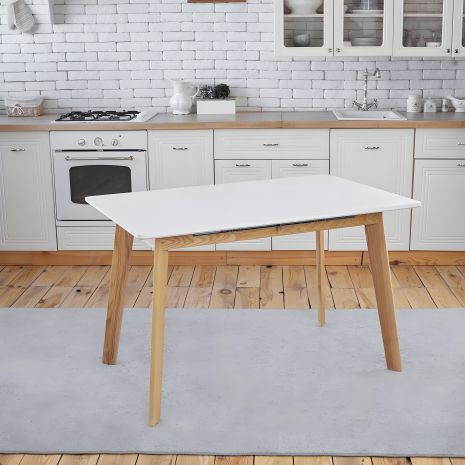 Раскладной кухонный обеденный стол Onto Алонзо 120-160 Белый