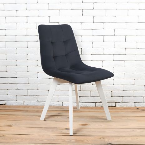 Чорний стілець Onto Даріо з білими ніжками