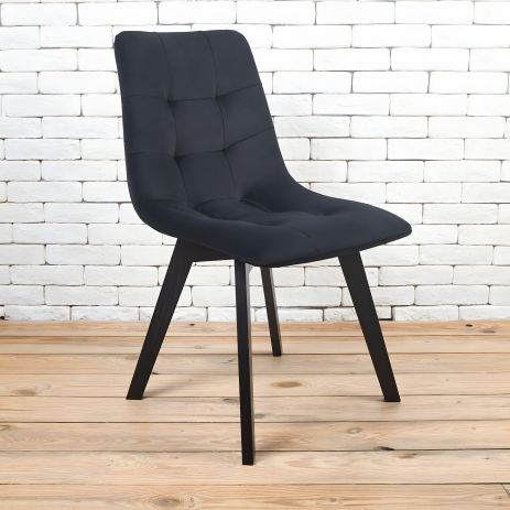 Чорний стілець Onto Даріо з чорними ніжками