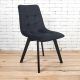Чорний стілець Onto Даріо з чорними ніжками Чорний стілець Onto Даріо з чорними ніжками