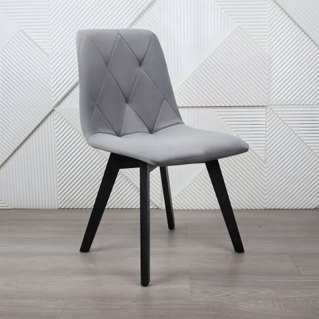 Стілець Onto Даніель Сірий, чорні ніжки