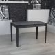 Кухонний обідній стіл Рікардо розкладний Onto, чорний з чорними ніжками, 120 см Кухонний обідній стіл Рікардо розкладний Onto, чорний з чорними ніжками, 120 см