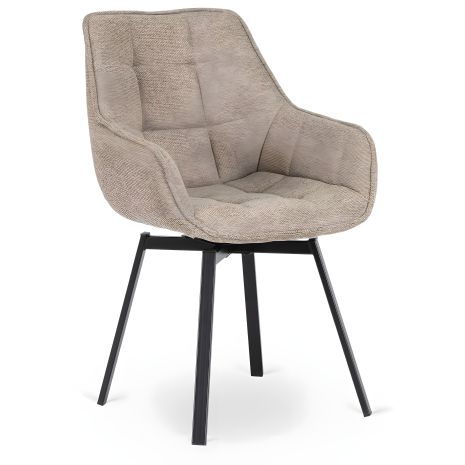 Поворотне крісло LUNA Бежевий, тканина Поворотне крісло LUNA Бежевий, тканина