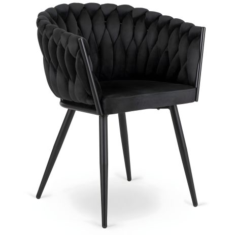 Крісло ELENA, велюр, чорного кольору Крісло ELENA, велюр, чорного кольору