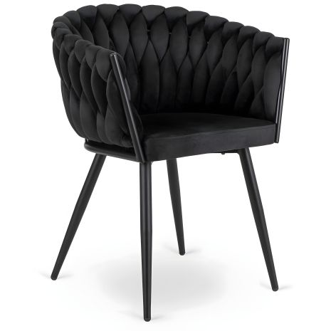 Крісло ELENA, велюр, чорного кольору Крісло ELENA, велюр, чорного кольору