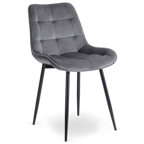 Сірий стілець CHRIS велюр Сірий стілець CHRIS велюр