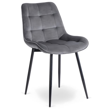 Сірий стілець CHRIS велюр Сірий стілець CHRIS велюр