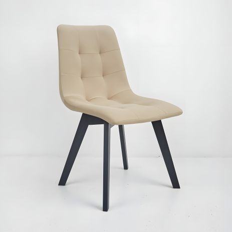 Бежевый стул Onto Даріо с черными ножками