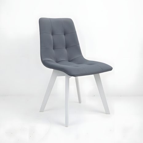 Стілець Onto Дарио Сірий, білі ніжки Стілець Onto Дарио Сірий, білі ніжки