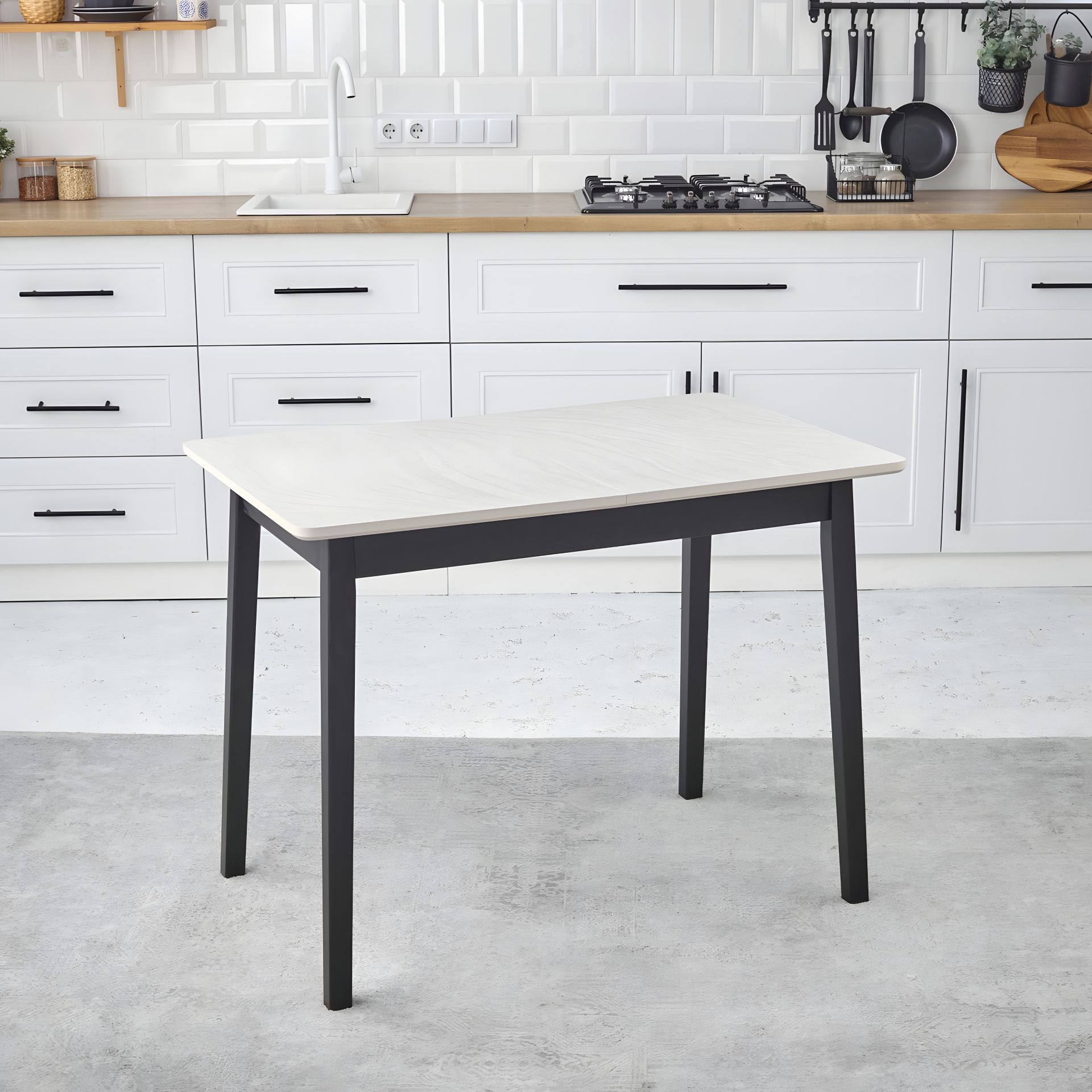 Прямокутний кухонний стіл Onto Антоніо 100 Сіро-бежевий Прямокутний кухонний стіл Onto Антоніо 100 Сіро-бежевий