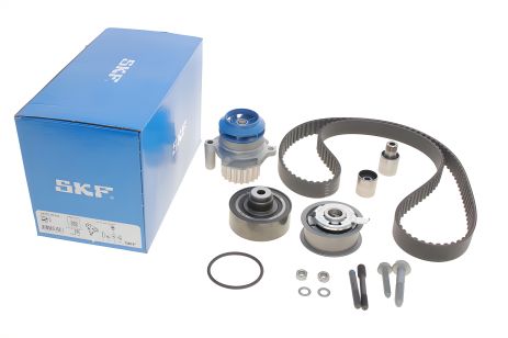 Помпа и ремень ГРМ комплект SKF для SKODA OCTAVIA/AUDI A3 (VKMC01251)