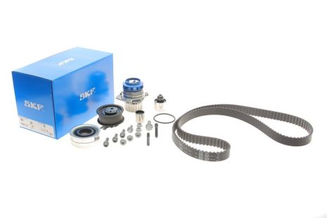 Помпа + комплект ремня ГРМ SKODA RAPID, SEAT ALHAMBRA, SKF (VKMC011482)