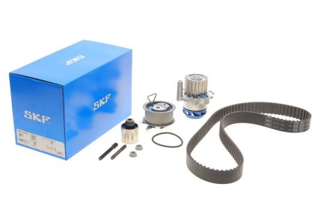 Помпа + комплект ремня ГРМ SKODA SUPERB, AUDI A3, SKF (VKMC012502)