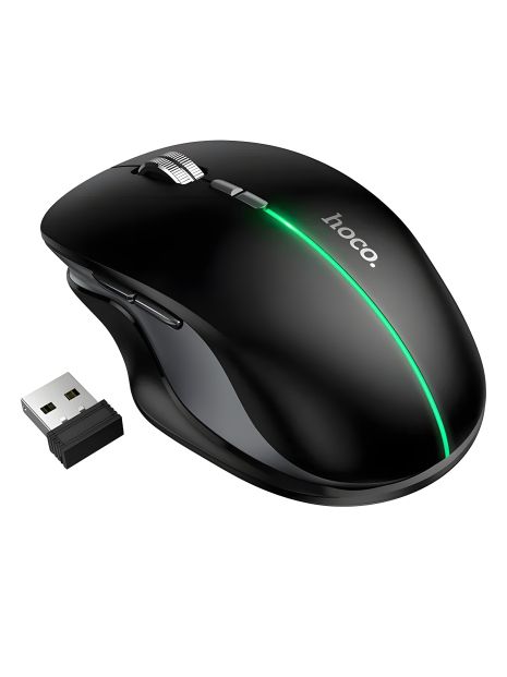 Миша бездротова Hoco GM40, 2.4G, BT, 800-1600DPI, 400mAh, 7d, dark night black