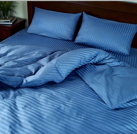 Комплект постільної євро білизни Elegant Blue, MakSon, страйп-сатин, 100% бавовна (032-1200220С) Комплект постільної євро білизни Elegant Blue, MakSon, страйп-сатин, 100% бавовна (032-1200220С)
