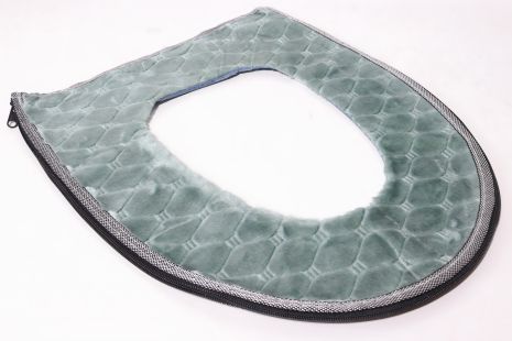 Накладка на ободок унітазу м'яка на блискавці арт. 0184 зелена