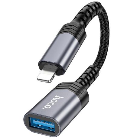 Адаптер переходник Hoco UA39 Lightning to USB 2.0 apricot