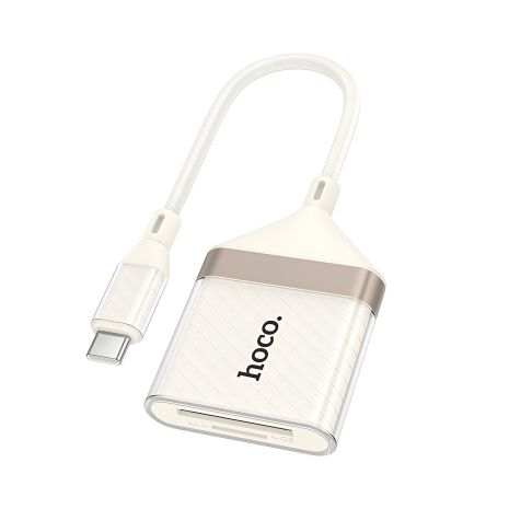Hoco UA40A 2-in-1 Type-C to TF/SD Adapter (Apricot) Hoco UA40A 2-in-1 Type-C to TF/SD Adapter (Apricot)