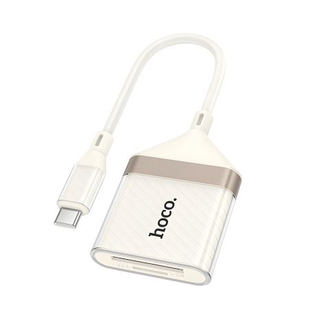 Hoco UA40A 2-in-1 Type-C to TF/SD Adapter (Apricot)