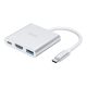 Мультиадаптер хаб Hoco HB14 Type-C to USB3.0+HDMI+PD серебристый