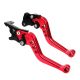 Пара червоних ручок гальма та зчеплення для скутера мопеда