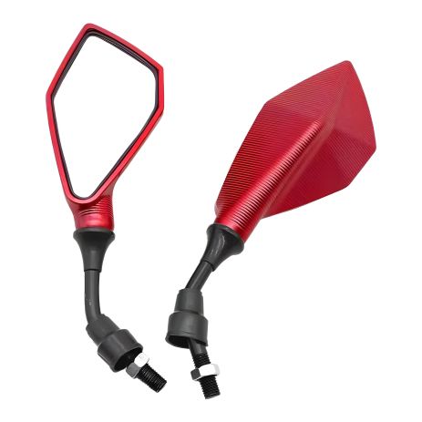 Пара маленьких червоних дзеркал для скутера/мопеда м10 Пара маленьких червоних дзеркал для скутера/мопеда м10