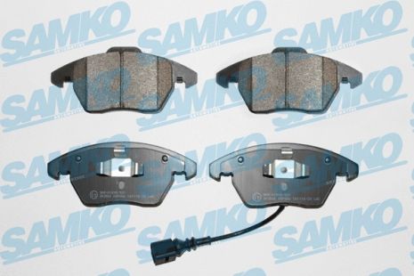 Комплект гальмівних колодок SKODA RAPID, SEAT IBIZA, AUDI A1, SAMKO (5SP866)
