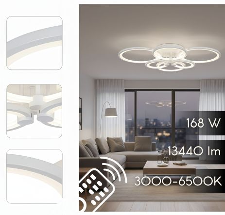 Стельова люстра G 2732/2+2+2 WT 168W