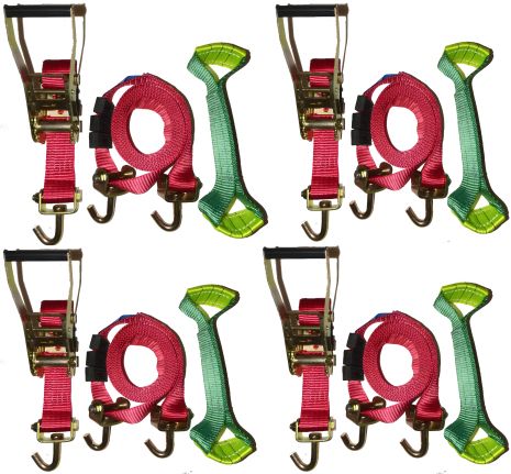 Ремені для автовоза комплект 2 в 1 з поворотними гачками