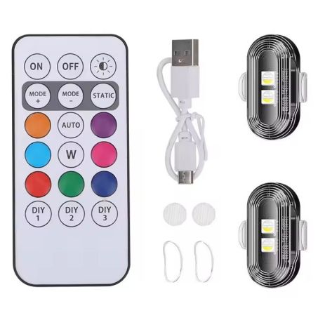 Стробоскоп пара RGB світлодіодна підсвітка мотоцикла велосипеда скутера