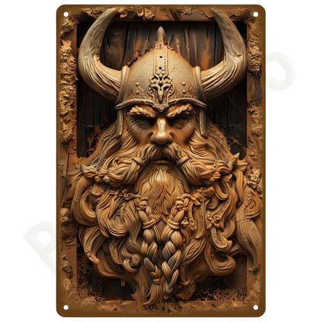 Декоративна табличка в гараж або офіс на стіну в стилі вікінг (унікальний дизайн)