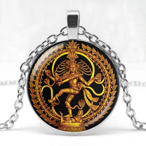 Кулон золотий Будда Танець руйнування, бог Шива підвіска амулет оберіг