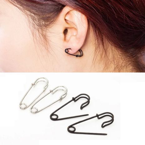 Серьги булавка в виде булавки шпильки 2 цвета